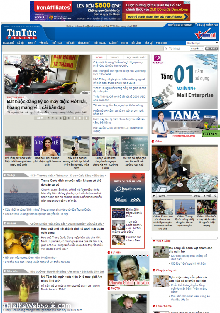Thiết kế website tin tức tại quận Tân Bình