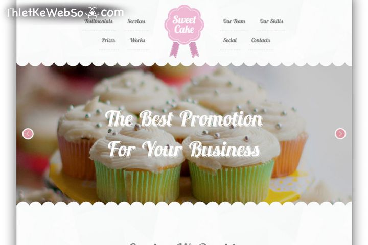 Thiết kế website cho tiệm bánh tại quận 8
