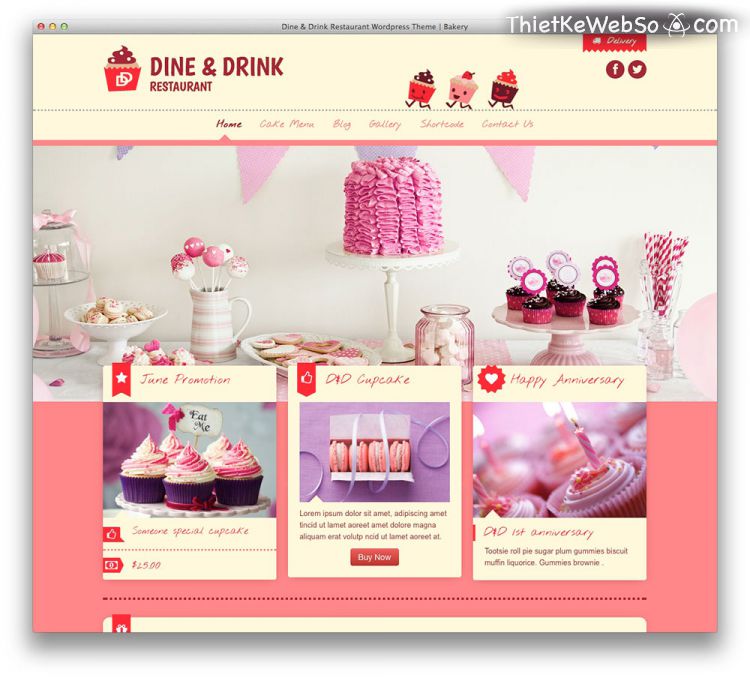 Thiết kế website cho tiệm bánh tại quận 6