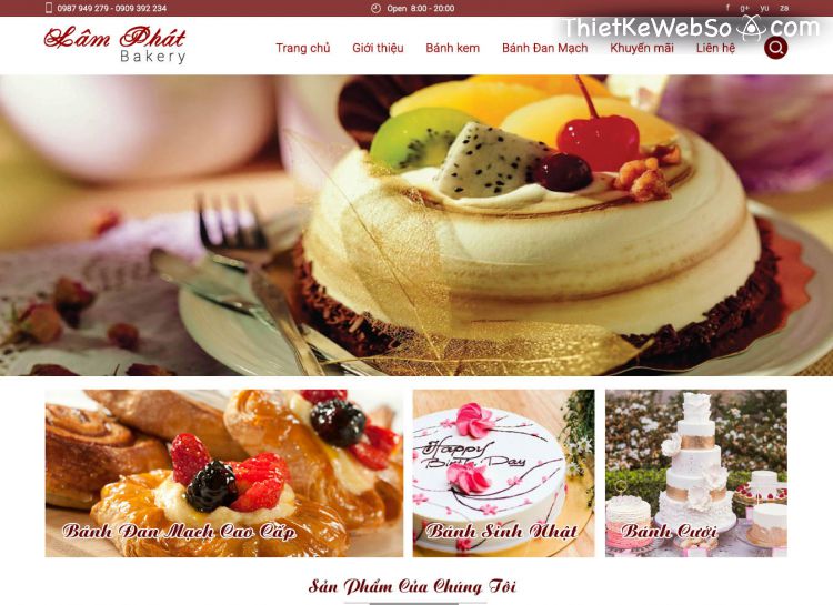 Thiết kế website cho tiệm bánh tại quận 7
