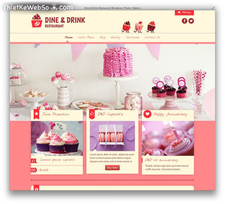 Thiết kế website cho tiệm bánh tại quận 5
