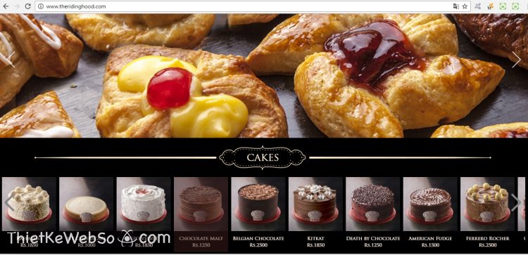 Thiết kế website cho tiệm bánh tại quận 2