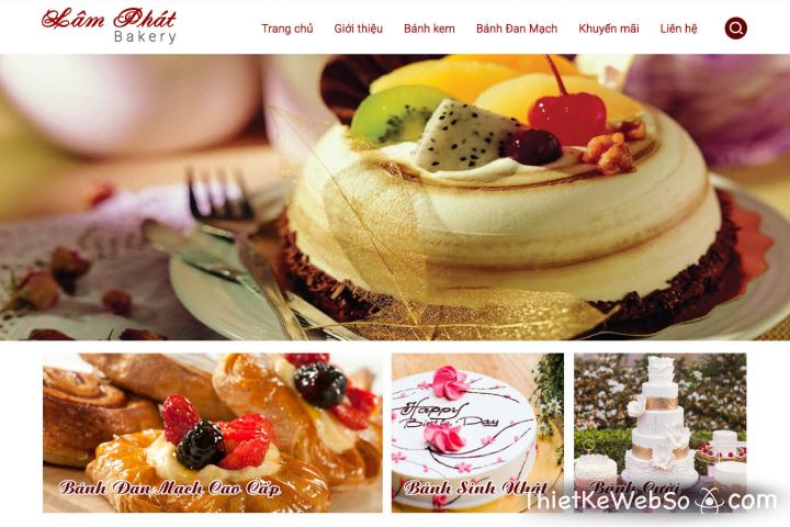 Thiết kế website cho tiệm bánh tại quận Tân Bình