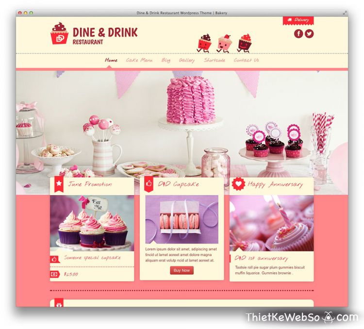 Thiết kế website cho tiệm bánh tại quận Bình Thạnh