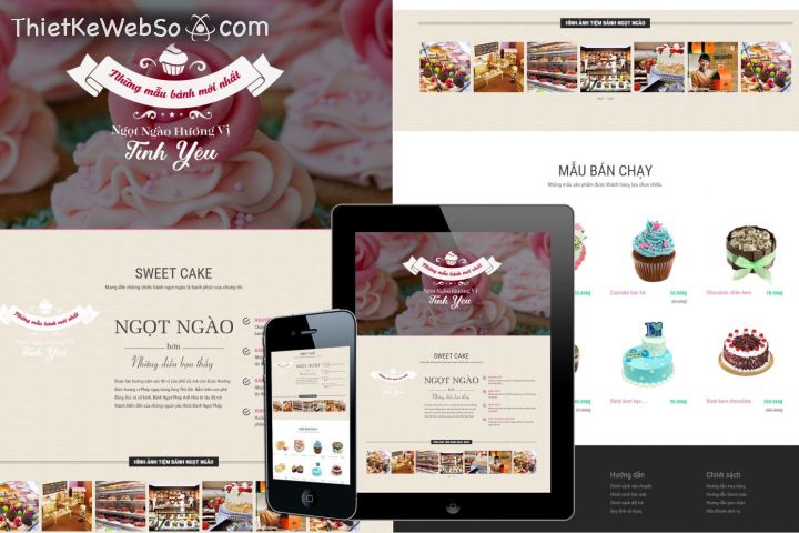Thiết kế website cho tiệm bánh tại quận Bình Tân
