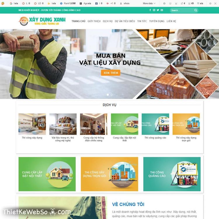 Thiết kế website kinh doanh vật liệu xây dựng tại quận 7