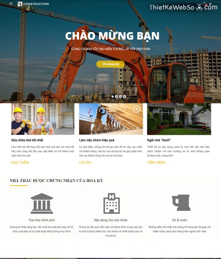 Thiết kế website kinh doanh vật liệu xây dựng tại quận 2