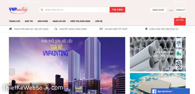 Thiết kế website kinh doanh vật liệu xây dựng tại quận Bình Thạnh