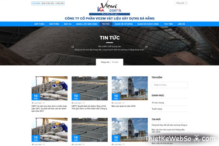 Thiết kế website kinh doanh vật liệu xây dựng tại quận Bình Thạnh