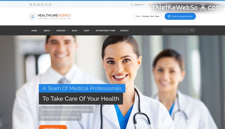 Thiết kế website y tế chuyên nghiệp