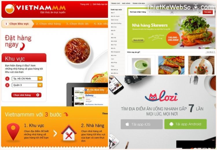 Dịch vụ thiết kế website nhà hàng và đặt món online