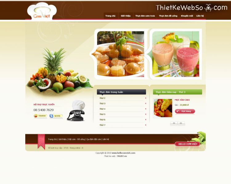 Công ty thiết kế website nhà hàng chuyên nghiệp