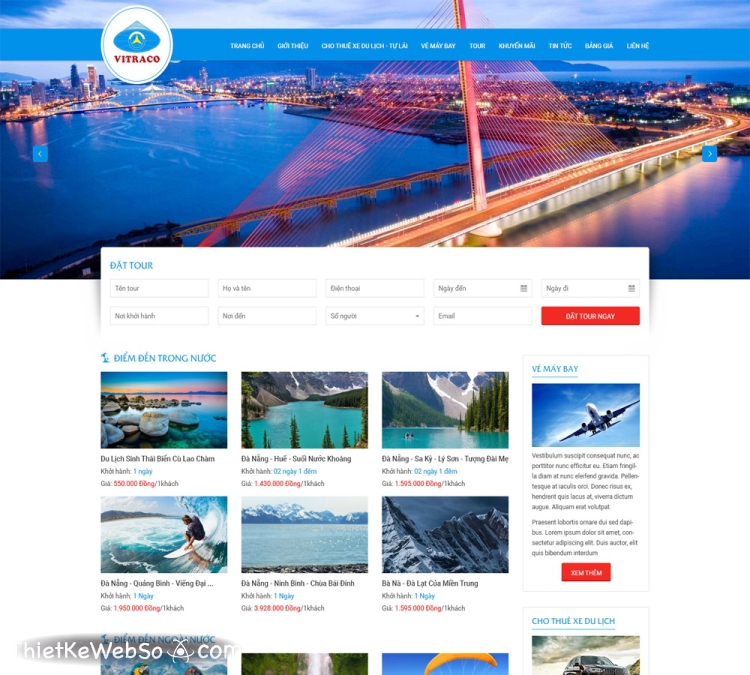 Công ty thiết kế và SEO website du lịch