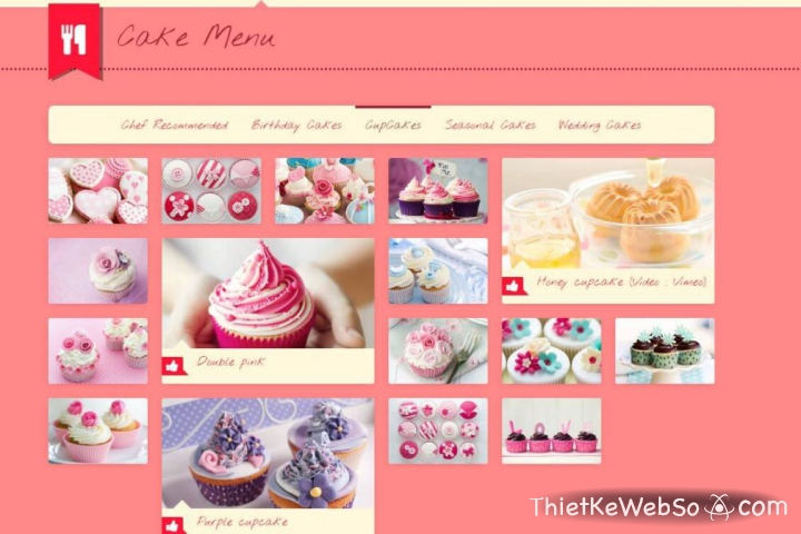 Dịch vụ thiết kế website tiệm bánh