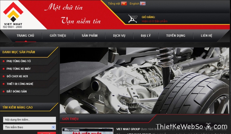 Công ty thiết kế website phụ tùng ô tô