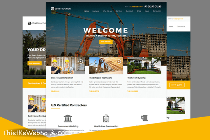 Công ty thiết kế website xây dựng đẹp