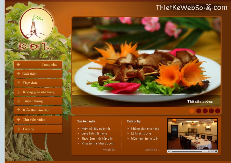Công ty thiết kế website nhà hàng ẩm thực đẹp
