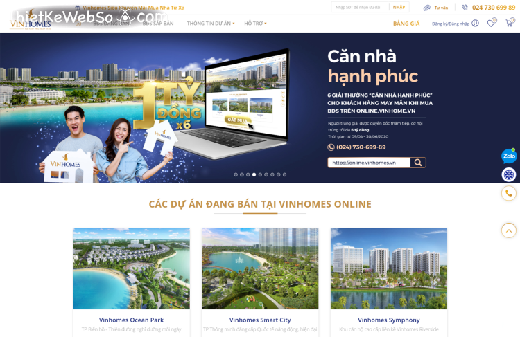 Công ty thiết kế website bất động sản đẹp