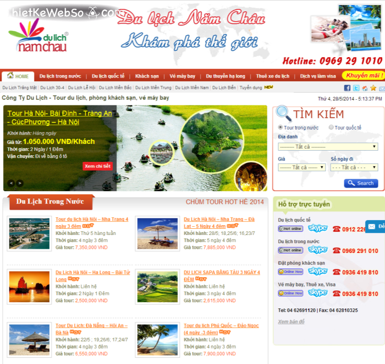 Công ty thiết kế website du lịch đẹp
