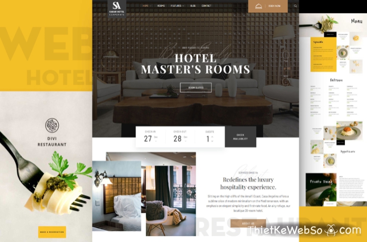 Công ty thiết kế website nhà hàng, khách sạn đẹp