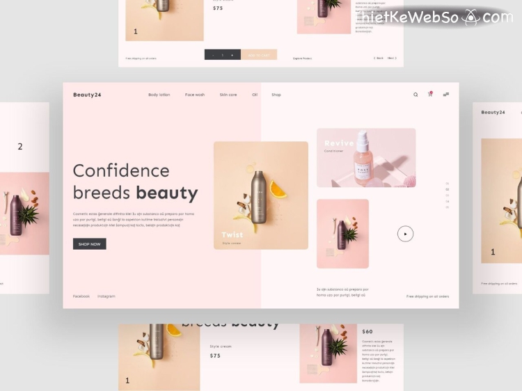 Công ty thiết kế website bán mỹ phẩm đẹp