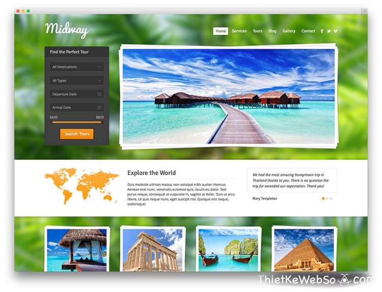 Công ty thiết kế website tour du lịch đẹp