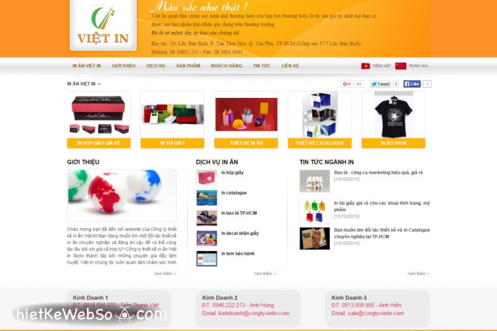 Dịch vụ thiết kế website in ấn chất lượng