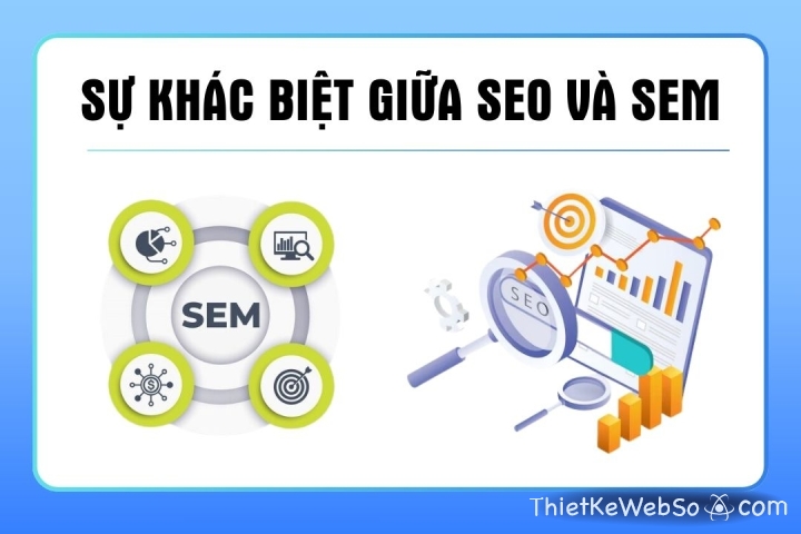 Sự khác biệt giữa SEO và SEM