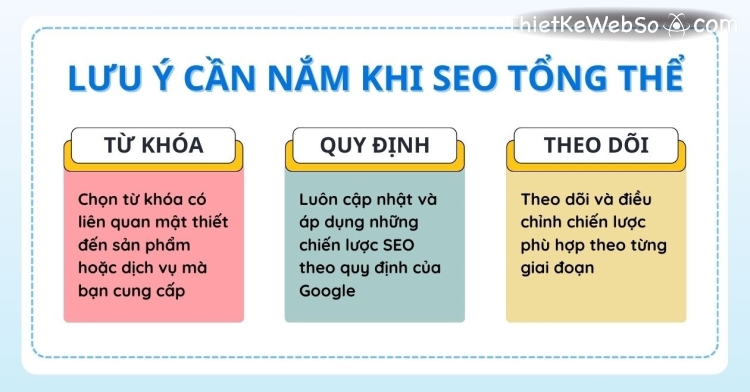 Quy trình SEO tổng thể bao gồm các bước nào?