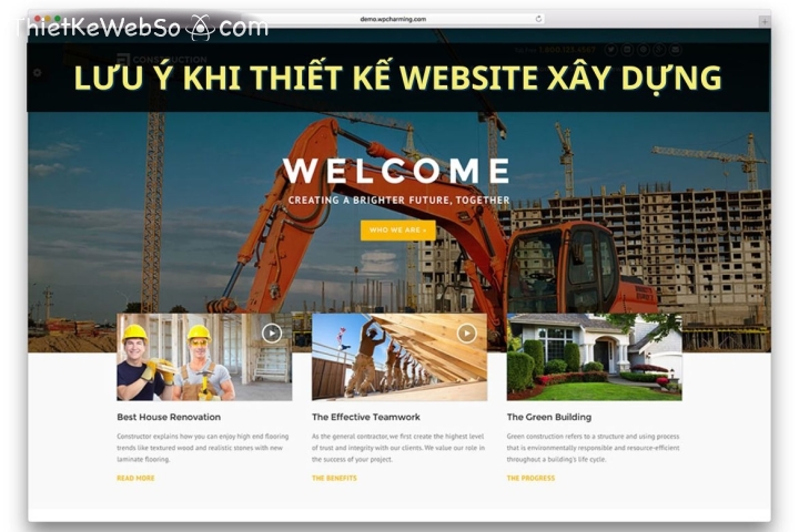 Lưu ý khi thiết kế website xây dựng