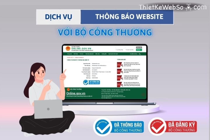 Đơn vị nhận làm hồ sơ thông báo website với BCT